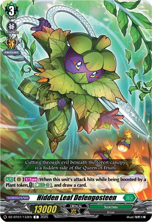 Image of Hidden Leaf Defengosteen (DZ-BT07/133EN) [Moon Fangs & Cerulean Blaze]