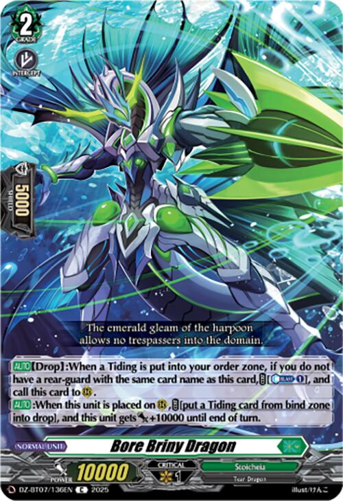 Image of Bore Briny Dragon (DZ-BT07/136EN) [Moon Fangs & Cerulean Blaze]