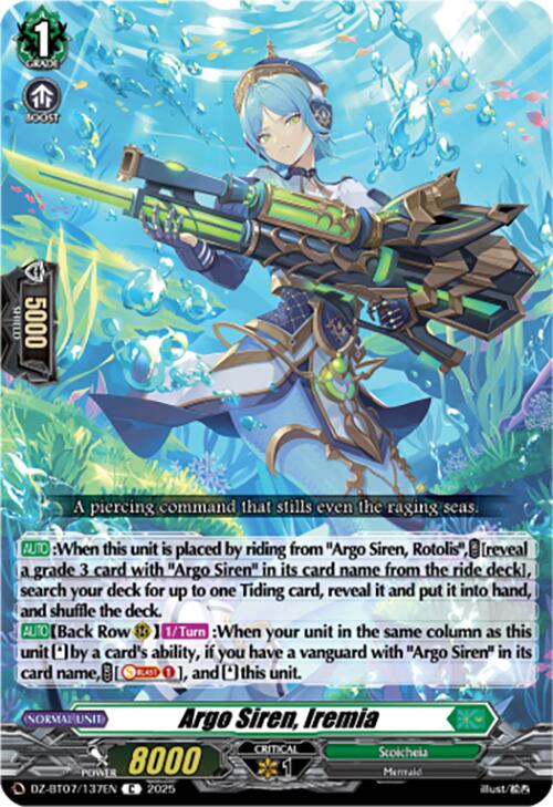 Image of Argo Siren, Iremia (DZ-BT07/137EN) [Moon Fangs & Cerulean Blaze]