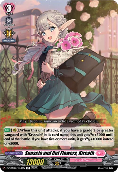 Image of Sunsets and Cut Flowers, Kireath (DZ-BT07/144EN) [Moon Fangs & Cerulean Blaze]