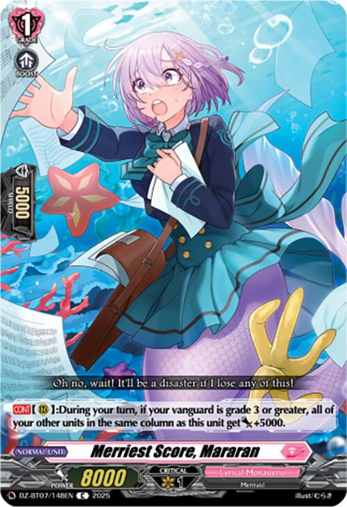 Image of Merriest Score, Mararan (DZ-BT07/148EN) [Moon Fangs & Cerulean Blaze]