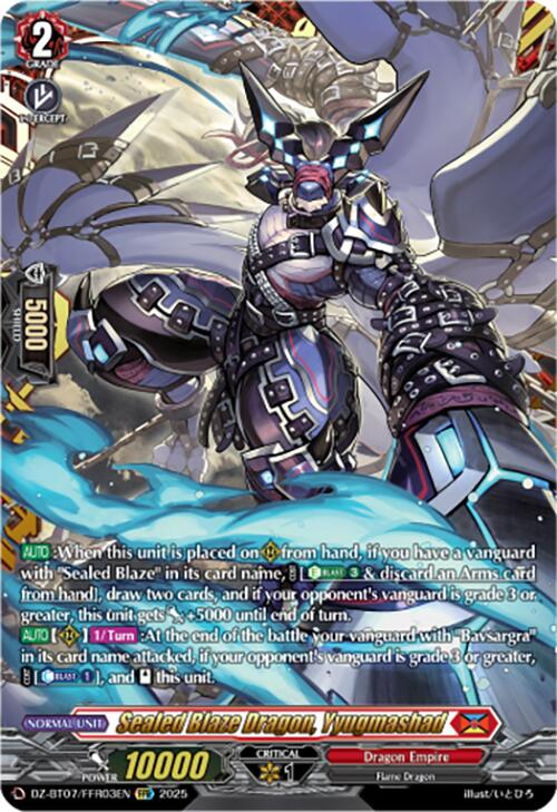 Image of Sealed Blaze Dragon, Yyugmashad (DZ-BT07/FFR03EN) [Moon Fangs & Cerulean Blaze]
