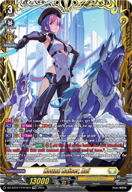 Image of Hound Raiser, Aoi (DZ-BT07/FFR10EN) [Moon Fangs & Cerulean Blaze]