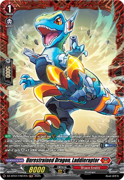 Image of Unrestrained Dragon, Laddieraptor (DZ-BT07/FR07EN) [Moon Fangs & Cerulean Blaze]