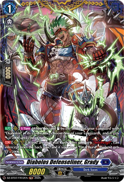 Image of Diabolos Defenseliner, Grady (DZ-BT07/FR12EN) [Moon Fangs & Cerulean Blaze]