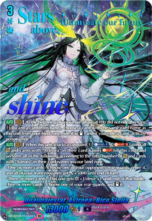 Image of Dualmajestar, Astroea=Bico Stella (DZ-BT07/SEC02EN) [Moon Fangs & Cerulean Blaze]