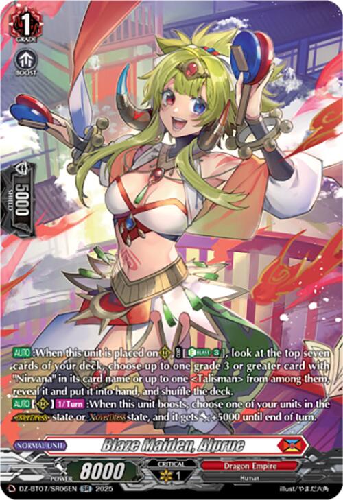 Image of Blaze Maiden, Alprue (DZ-BT07/SR06EN) [Moon Fangs & Cerulean Blaze]