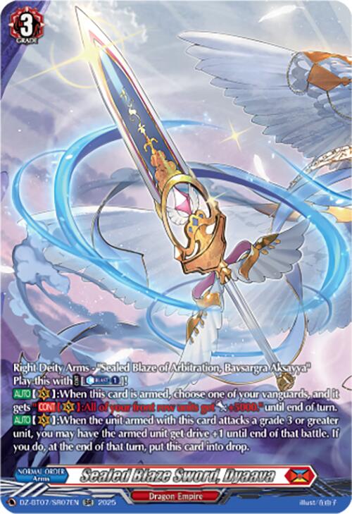 Image of Sealed Blaze Sword, Dyaava (DZ-BT07/SR07EN) [Moon Fangs & Cerulean Blaze]