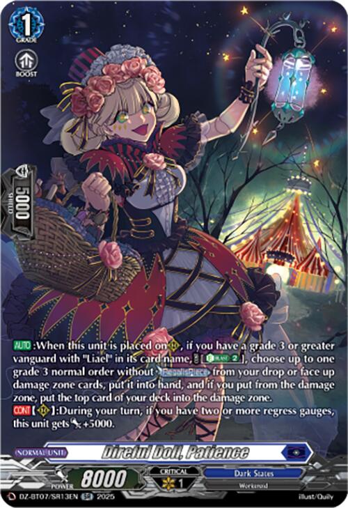 Image of Direful Doll, Patience (DZ-BT07/SR13EN) [Moon Fangs & Cerulean Blaze]