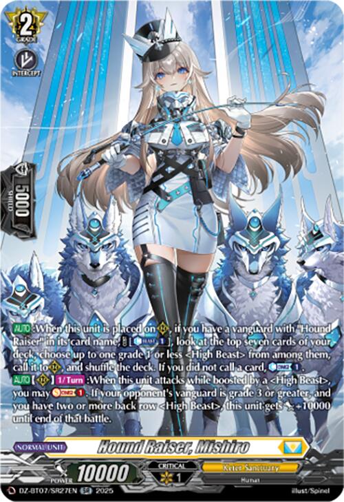 Image of Hound Raiser, Mishiro (DZ-BT07/SR27EN) [Moon Fangs & Cerulean Blaze]