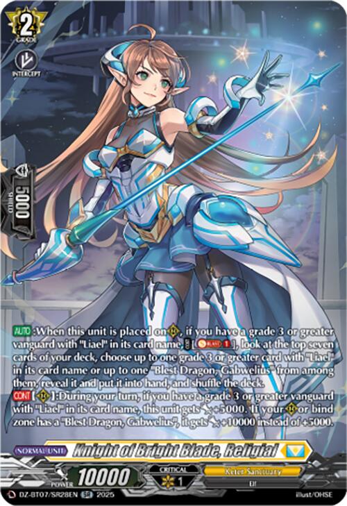 Image of Knight of Bright Blade, Religial (DZ-BT07/SR28EN) [Moon Fangs & Cerulean Blaze]