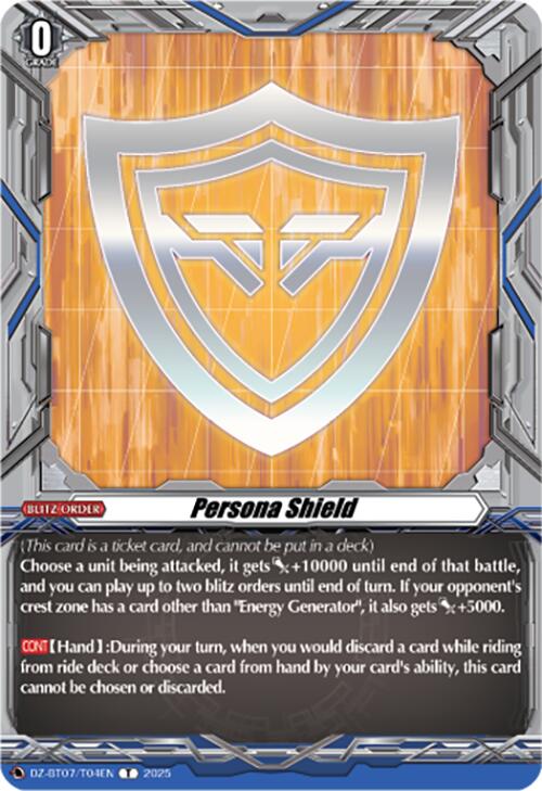Image of Persona Shield (DZ-BT07/T04EN) [Moon Fangs & Cerulean Blaze]