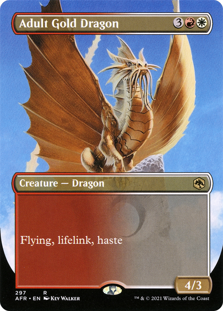 Image of Adult Gold Dragon (Borderless Alternate Art) [Dungeons & Dragons: Adventures in the Forgotten Realms]