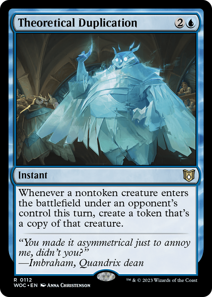 Image of Theoretical Duplication [Wilds of Eldraine Commander]