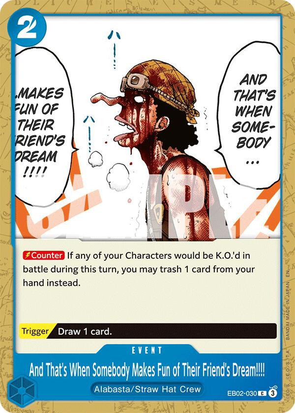 Image of And That's When Somebody Makes Fun of Their Friend's Dream!!!! [Extra Booster: Anime 25th Collection]