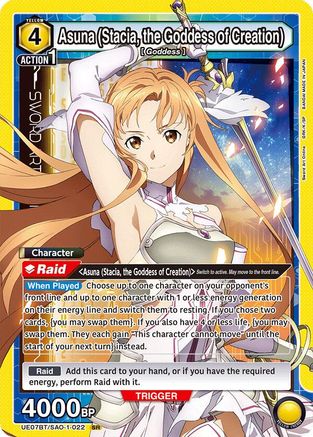 Image of Asuna (Stacia, the Goddess of Creation) (022) (UE07BT/SAO-1-022) - UE07BT Sword Art Online Foil