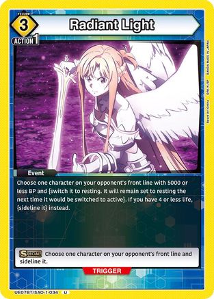 Image of Radiant Light (UE07BT/SAO-1-034) - UE07BT Sword Art Online