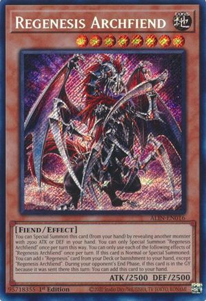 Image of Regenesis Archfiend [ALIN-EN016] Secret Rare