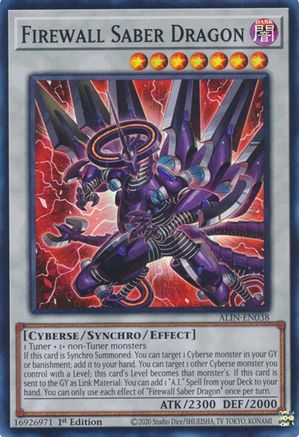 Image of Firewall Saber Dragon [ALIN-EN038] Super Rare