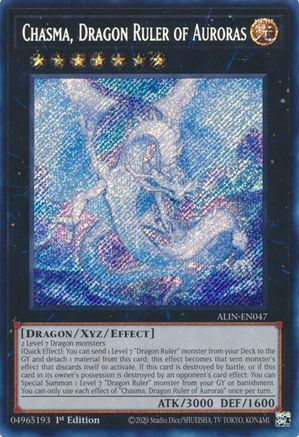 Image of Chasma, Dragon Ruler of Auroras [ALIN-EN047] Secret Rare