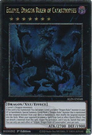 Image of Eclipse, Dragon Ruler of Catastrophes [ALIN-EN048] Quarter Century Secret Rare