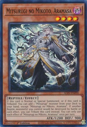 Image of Mitsurugi no Mikoto, Aramasa [ALIN-EN090] Super Rare