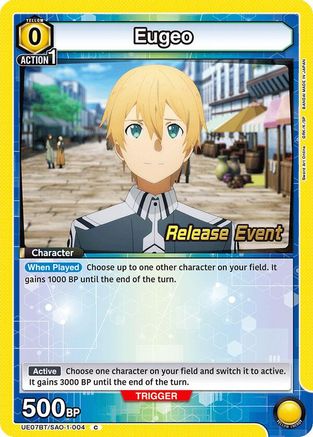 Image of Eugeo (004) (UE07BT/SAO-1-004) - UE07BT Sword Art Online Release Event Cards