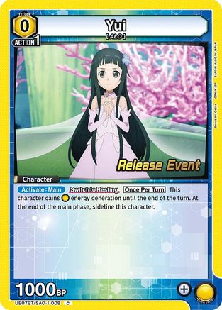Image of Yui (008) (UE07BT/SAO-1-008) - UE07BT Sword Art Online Release Event Cards