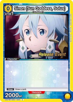 Image of Sinon (Sun Goddess, Solus) (023) (UE07BT/SAO-1-023) - UE07BT Sword Art Online Release Event Cards