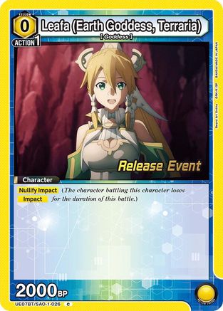 Image of Leafa (Earth Goddess, Terraria) (026) (UE07BT/SAO-1-026) - UE07BT Sword Art Online Release Event Cards