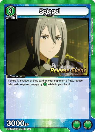 Image of Spiegel (UE07BT/SAO-1-092) - UE07BT Sword Art Online Release Event Cards