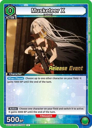 Image of Musketeer X (UE07BT/SAO-1-094) - UE07BT Sword Art Online Release Event Cards