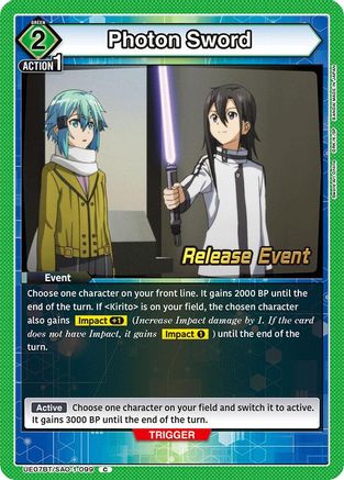 Image of Photon Sword (UE07BT/SAO-1-099) - UE07BT Sword Art Online Release Event Cards