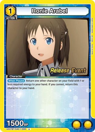 Image of Ronie Arabel (UE07BT/SAO-1-006) - UE07BT Sword Art Online Release Event Cards