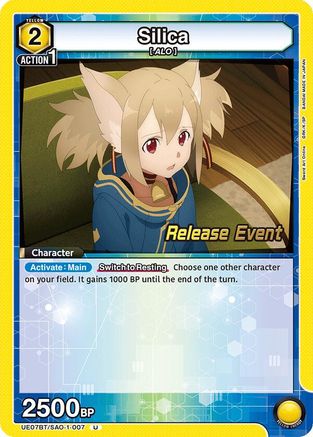 Image of Silica (007) (UE07BT/SAO-1-007) - UE07BT Sword Art Online Release Event Cards
