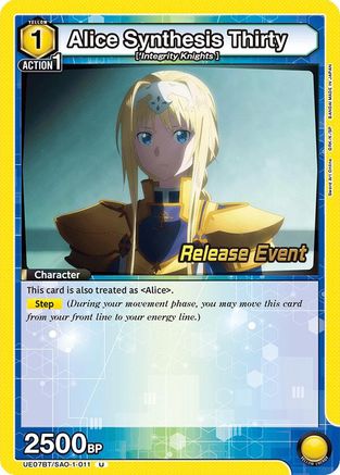 Image of Alice Synthesis Thirty (011) (UE07BT/SAO-1-011) - UE07BT Sword Art Online Release Event Cards