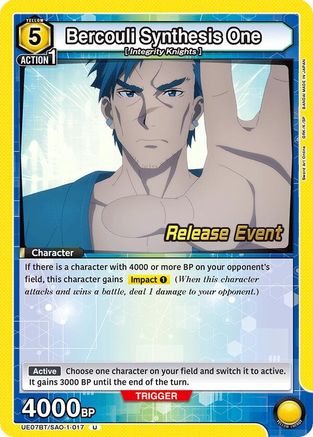 Image of Bercouli Synthesis One (UE07BT/SAO-1-017) - UE07BT Sword Art Online Release Event Cards