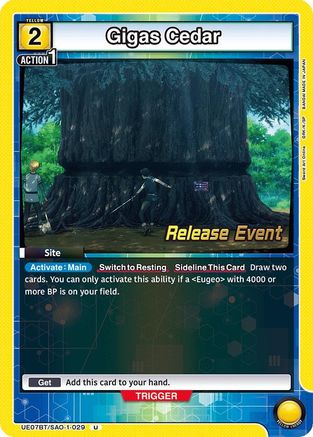 Image of Gigas Cedar (UE07BT/SAO-1-029) - UE07BT Sword Art Online Release Event Cards