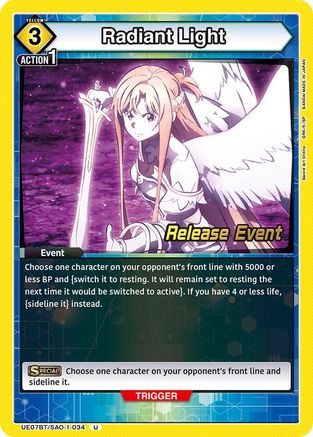 Image of Radiant Light (UE07BT/SAO-1-034) - UE07BT Sword Art Online Release Event Cards
