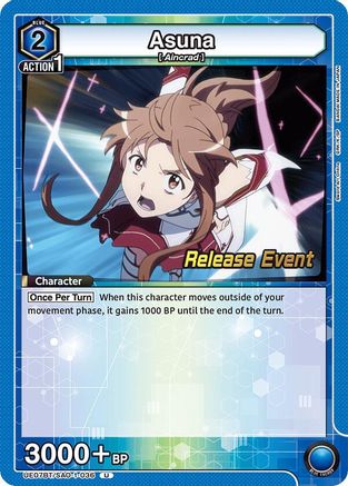 Image of Asuna (036) (UE07BT/SAO-1-036) - UE07BT Sword Art Online Release Event Cards