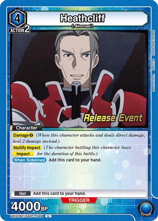 Image of Heathcliff (UE07BT/SAO-1-044) - UE07BT Sword Art Online Release Event Cards