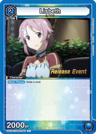 Image of Lisbeth (061) (UE07BT/SAO-1-061) - UE07BT Sword Art Online Release Event Cards
