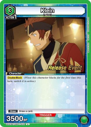 Image of Klein (072) (UE07BT/SAO-1-072) - UE07BT Sword Art Online Release Event Cards