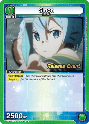 Image of Sinon (074) (UE07BT/SAO-1-074) - UE07BT Sword Art Online Release Event Cards