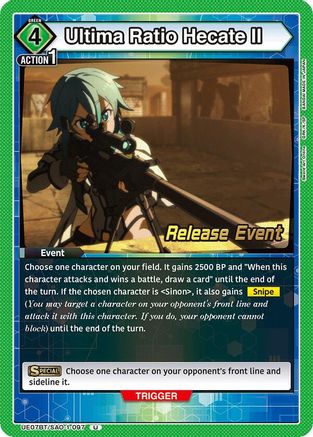 Image of Ultima Ratio Hecate II (UE07BT/SAO-1-097) - UE07BT Sword Art Online Release Event Cards