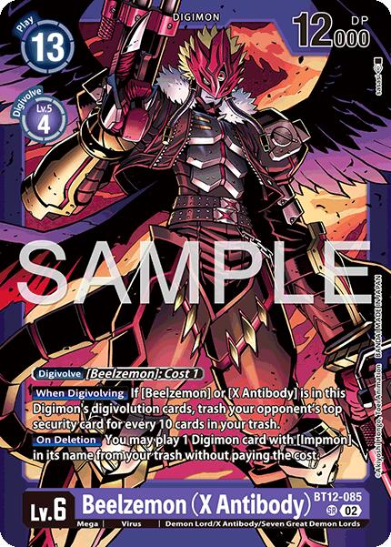 Image of Beelzemon [BT12-085] (X Antibody) (Limited Card Pack -Billion Bullet-) [Limited Card Pack -Billion Bullet-]