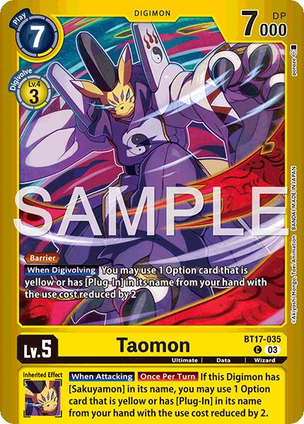 Image of Taomon [BT17-035] (Limited Card Pack -Billion Bullet-) [Limited Card Pack -Billion Bullet-]