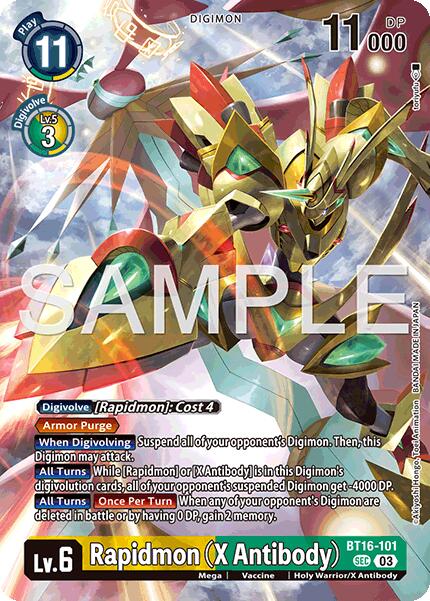 Image of Rapidmon [BT16-101] (X Antibody) (Limited Card Pack -Billion Bullet-) [Limited Card Pack -Billion Bullet-]
