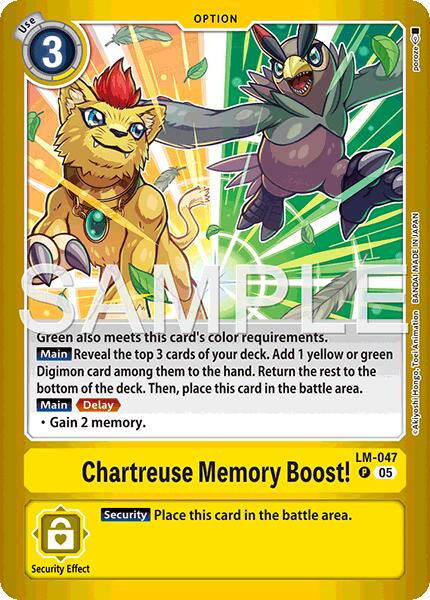 Image of Chartreuse Memory Boost! [LM-047] (Limited Card Pack -Billion Bullet-) [Limited Card Pack -Billion Bullet-]