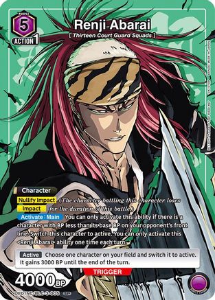 Image of Renji Abarai (UE01NC/BLC-3-005) - UE01NC New Card Selection BLEACH ThousandYear Blood War Foil